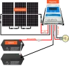 24V Ostrovní fotovoltaická sestava 1350Wp 200Ah s 40A MPPT - Obrázek 2