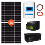 12V/500VA Ostrovní fotovoltaická sestava 450Wp 200Ah s 30A MPPT