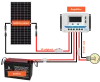12V Ostrovní fotovoltaická sestava 240Wp 100Ah s 10A PWM - Obrázek 2