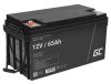 Bezúdržbová baterie AGM 12V 65Ah, Green Cell