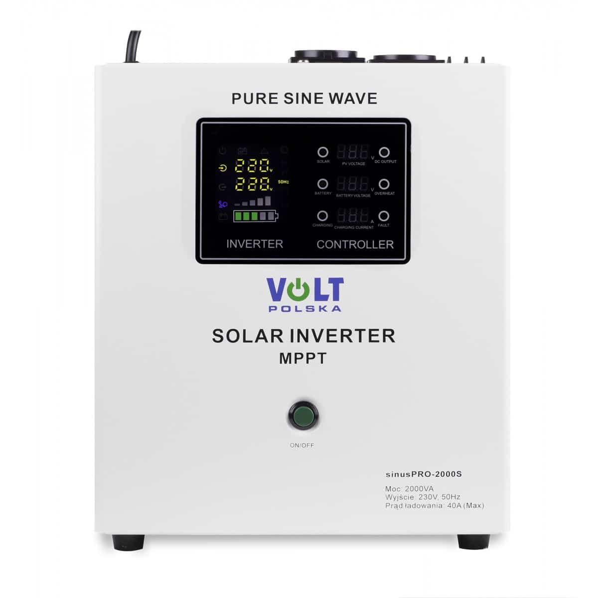 Zalozny-zdroj-24V-s-MPPT- Záložní zdroj VOLT Sinus Pro 1400W 24/230V 2000 S + 40A MPPT (100V) - Obrázek 1