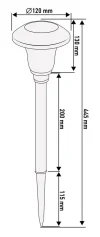Zahradní solární lampa LED, 10lm, NEO - Obrázek 2