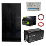 12V/300VA Ostrovní fotovoltaická sestava 120Wp 60Ah s 10A PWM