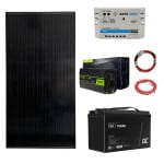 12V/500VA Ostrovní fotovoltaická sestava 240Wp 100Ah s 20A PWM