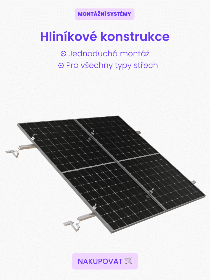 Hliníkové konstrukce pro solární panely
