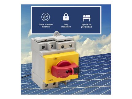 DC izolátor s uzamykací funkcí | Hlavní vypínač| 1200V | 32A | 8kV | 4P - přední pohled