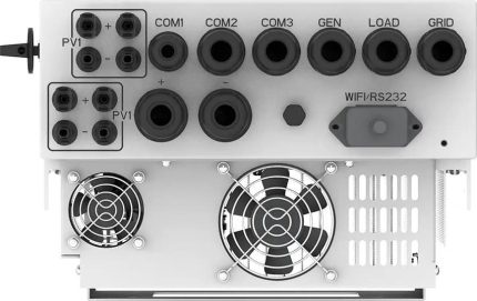 DEYE hybridní měnič DEYE SUN-8K-SG05LP1-EU 8 kW, 1 fázový nízkonapěťový - zespodu
