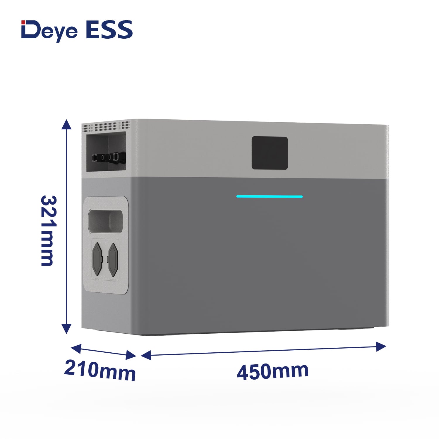 Deye balkónová elektráreň s úložiskom AE-FS2.0-2H2 - rozmery