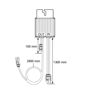 Fotovoltaický optimizér Huawei MERC-1100W-P Long Cable pro 2 panely - přední pohled