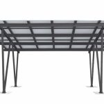 Hliníkový přístřešek pro 2 auta VV 15 FV panelů RAL 7016