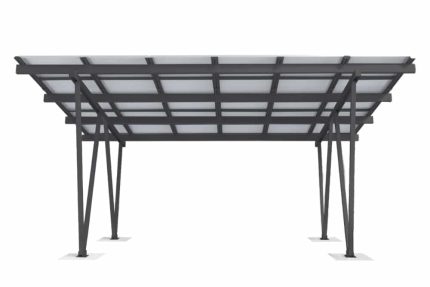 Hliníkový přístřešek pro 2 auta VV 15 FV panelů RAL 7016