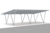 Hliníkový solární přístřešek pro 4 auta VV pro 25 FV panelů - detail